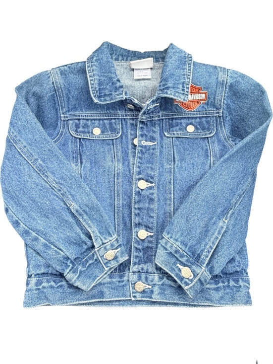 Harley-Davidson Other - Harley-Davidson 🩵 Kids Denim Jacket Size 6/7 with Logo Patch